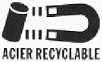 Logo Acier recyclable.